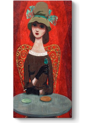 Tabloshop Pelle Aberg - Woman At The Cafe Tablosu