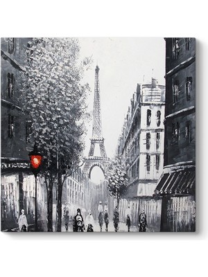 Tabloshop Siyah Beyaz Paris Kule Tablo