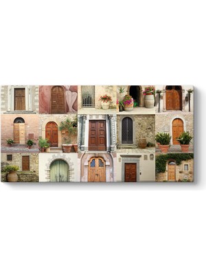 Tabloshop Eski Kapılar Kolaj Tablosu