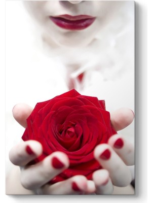 Tabloshop Lady Red Rose Tablosu