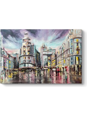Tabloshop Renkli Şehir Meydanı Tablosu
