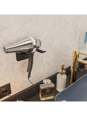 Lamizon Saç Kurutma Makinesi Tutacağı Fön Makinesi Askısı Banyo Askılık