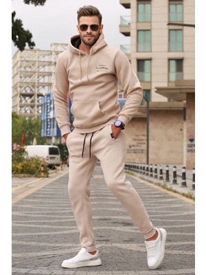 Madmext Bej Erkek Eşofman Takımı 5633