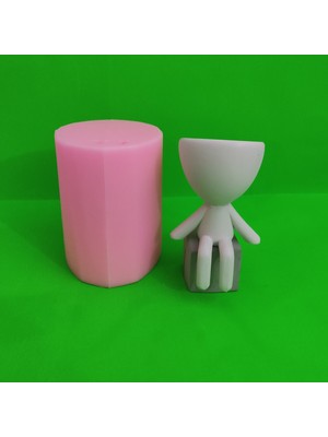 Anka Hobi Market Oturan Adam Saksı  - 3 Silikon Kalıp