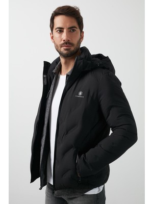 Lumberjack Kapüşonlu Erkek Mont Henry Coat Siyah 100565229