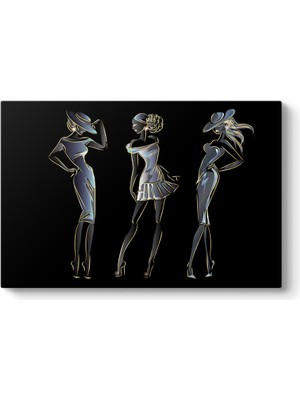 Tabloshop Moda Stil Kadın Kanvas Tablo