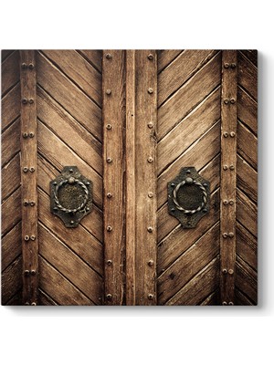 Tabloshop Ahşap Kahverengi Kapı Tablosu