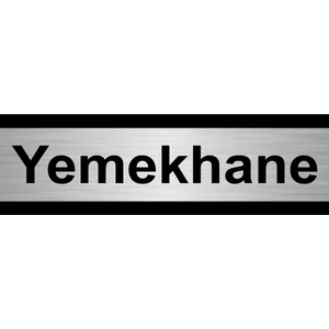 Özarslan Dizayn Yemekhane 7 x 20 cm Metal Yönlendirme Levhası