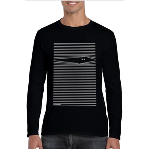 Noluyo Ya Bisiklet Yaka Siyah Uzun Kollu Penye Erkek T-Shirt