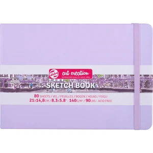 Sketchbook Sert Kapak Eskiz Çizim Defteri 15 x 21 cm 140 gr 80 Yp Pastel Lila