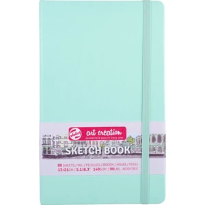 Sketchbook Sert Kapak Eskiz Çizim Defteri 13 x 21 cm 140 gr 80 Yp Pastel Mint Yeşili