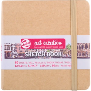 Sketchbook Sert Kapak Eskiz Çizim Defteri 12 x 12 cm 140 gr 80 Yp Kraft Yellow