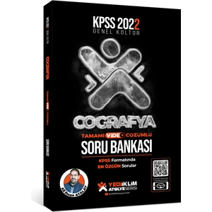 Yediiklim Yayınları Yayınları 2022 KPSS Genel Kültür Atölye Serisi Coğrafya Tamamı Video Çözümlü Soru Bankası