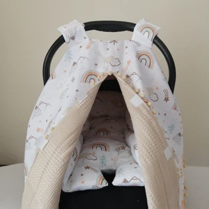 Babies Dream Puset Örtüsü ve Minderi İki Taraflı kullanım Müslin Kumaş ve Pikeli %100 Pamuk
