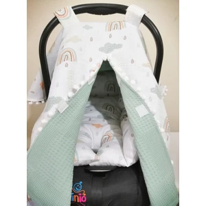 Babies Dream Puset Örtüsü ve Minderi İki Taraflı kullanım Müslin Kumaş ve Pikeli %100 Pamuk