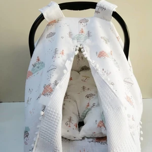 Babies Dream Pikeli Muslin Kumaştan Puset Örtüsü  Minderi ve Çarşafı