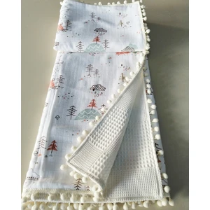 Babies Dream Müslin Pike 110x100 Ölçülerinde Bir Tarafı Müslin Bir Tarafı Pike 100% Pamuk