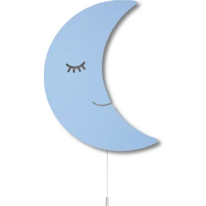 Mavi Aydede Ahşap Aydınlatma