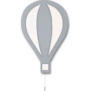 Gri Balon Ahşap Aydınlatma
