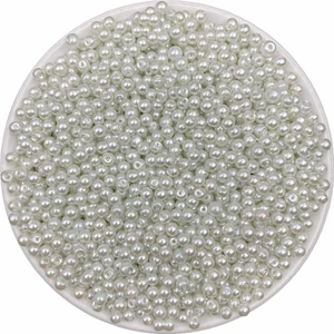 Hedef Bijuteri 50 Gr 4mm Beyaz Cam Inci Boncuk ,takı Yapım Boncuğu (50gr,~550 Adet Boncuk