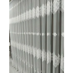 Perde Deposu Yeni Sezon Borelli Desen Ağır Işlemeli Tok Tül Perde 1 x 3 Sık Pileli