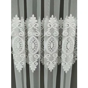 Perde Deposu Yeni Sezon Damask Desen Ütü Istemeyen Tül Perde 1 x 2.5 Orta Pileli