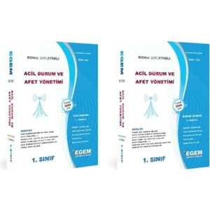 Egem Eğitim Yayınları AÖF Acil Durum ve Afet Yönetimi 1. Sınıf 1 ve 2dönem
