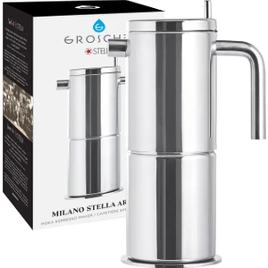 Milano Stella Aroma Çelik Moka Pot Gümüş 8 Cup