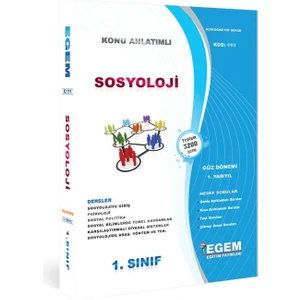Egem Eğitim Yayınları AÖF Sosyoloji 1. Sınıf Güz 1 Dönem Konu Anlatımlı. Soru Bankası