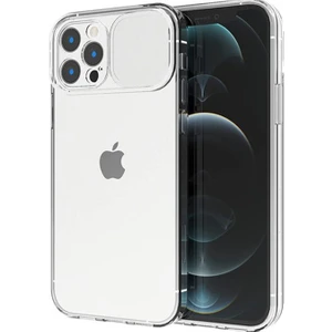 Kzy Apple iPhone 11 Pro Max Kapak Kamera Sürgülü Şeffaf Kılıf