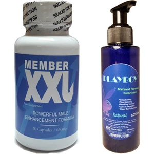Member Xxl Erkeklere Özel 60LI + Playboy Natural Personal Lubricant 125ML Lubricant Gel  Jel
