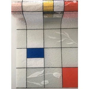 Japon Teknolojisi 3D x Vitray Kendinden Desenli Statik Cam Folyosu  46 cm x 1 Mt.