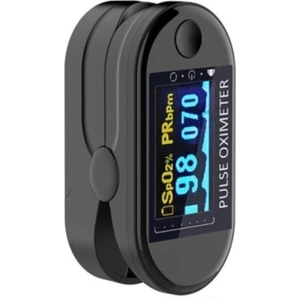 Siyah Pulse Oximetre Kalp Atış Hızı Kan Oksijen Bilgisi Ölçüm Cihazı Oximeter