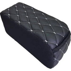 Hyundai Accent Era 2005-2011 Kolçak Kol Dayama Üniversal Siyah Deri Gri Desen Montajsız Cepli