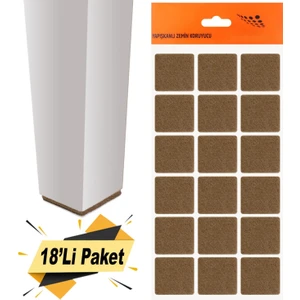 BADEM10 Yapışkanlı Mobilya Masa Sandalye Parke Zemin Ayak Koruyucu Kaydırmaz Keçesi 35x35 Mm (18'Lİ PAKET)