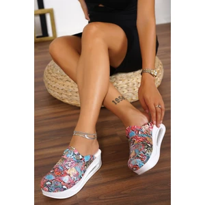 Blue Ortopedi Ebru Desen Airmax Sabo Terlik