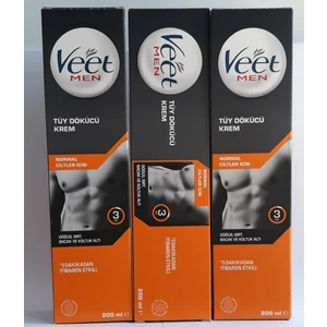 Veet Men Tüy Dökücü 200 ml Erkeklere Özel * 3 Adet Ekonomik Paket