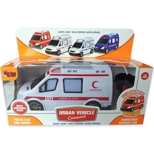 Uzaktan Kumandalı 1:18 Ful Fonksiyonlu Ambulans Minibüs