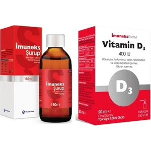 Şurup 150 Ml+Imuneks Vitamin D3 400 Iu Sprey 20 ml
