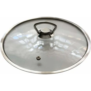 Doğuş Mutfak Tencere Tava Sahan İçin Buhar Delikli Temperli Z Tipi Cam Kapak 24 Cm