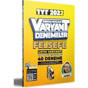 Benim Hocam Yayınları 2022 TYT Felsefe Tamamı Video Çözümlü 40 Deneme Sınavı