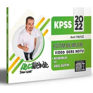 Hocawebde Yayınları 2022 KPSS Eğitim Bilimleri Rehberlik Ve Özel Eğitim Video Ders Notları