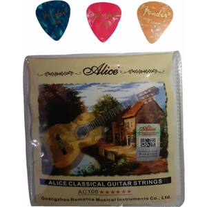 AC106 Klasik Gitar Takım Tel Classical Guitar Strings + 3 Fender Pena