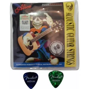 A206 Sl Akustik Gitar Teli A206-SL + 2 Adet Fender Pena