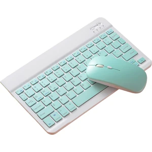 F Fityle Tablet Akıllı Için 10 Inç Mini Kablosuz Bluetooth Klavye -, 24.5X14.8 cm 10 Inç Mavi (Yurt Dışından)
