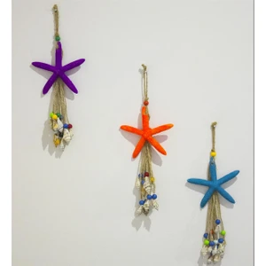 Antioch Artdesign Üçlü Deniz Yıldızı Deniz Kabuklu Duvar Bahçe Balkon Süsü Ev Dekor Hediyelik Eşya