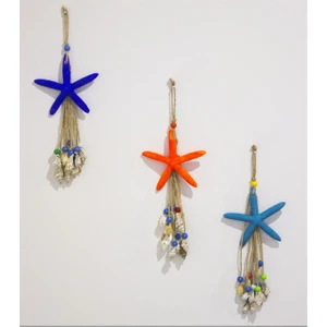 Antioch Artdesign Üçlü Deniz Yıldızı Deniz Kabuklu Duvar Bahçe Balkon Süsü Ev Dekor Hediyelik Eşya