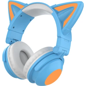 Aşırı Kulak Kulaklıklar Diş 5.0, Katlanabilir Stereo Kulaklık ile Kedi Kulak, Kulaklık, Dahili Mikrofon, Ev Ofis Için Kablosuz Kulaklık - Mavi (Yurt Dışından)