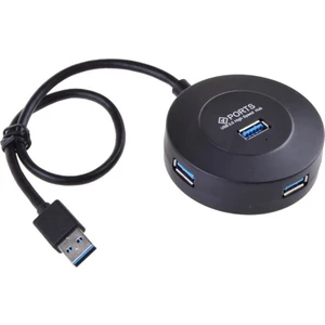 Netdünya 4 Port USB 3.0 USB Çoklayıcı Hub Yuvarlak Siyah