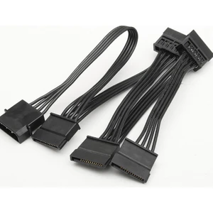 4 Pin Molex To 5 Sata Güç Kablosu Molex Ide 4 Pin To 5 Port Sata Power HDD Güç Çoklayıcı Kablosu 60 cm